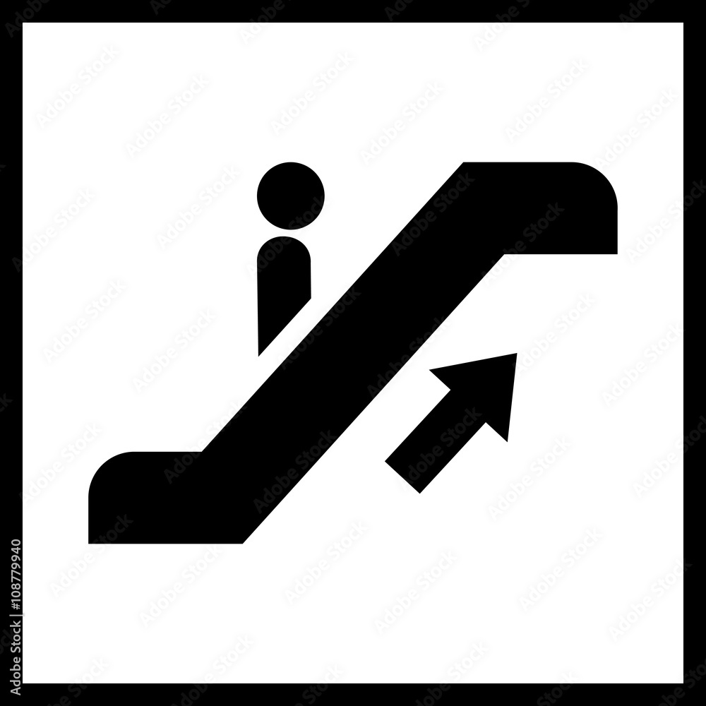 Escalator staircase icon.Vector Escalator staircase icon.Escalator ...