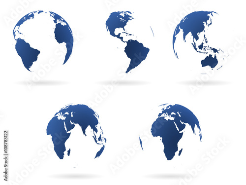 Earth globes set