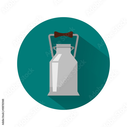 Milk can color icon