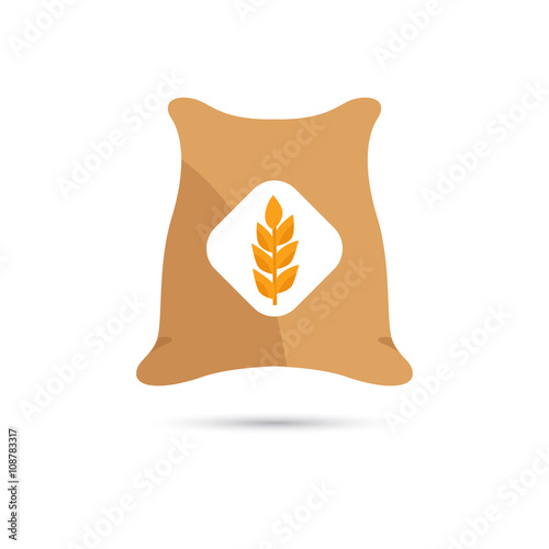 Wheat sack color icon