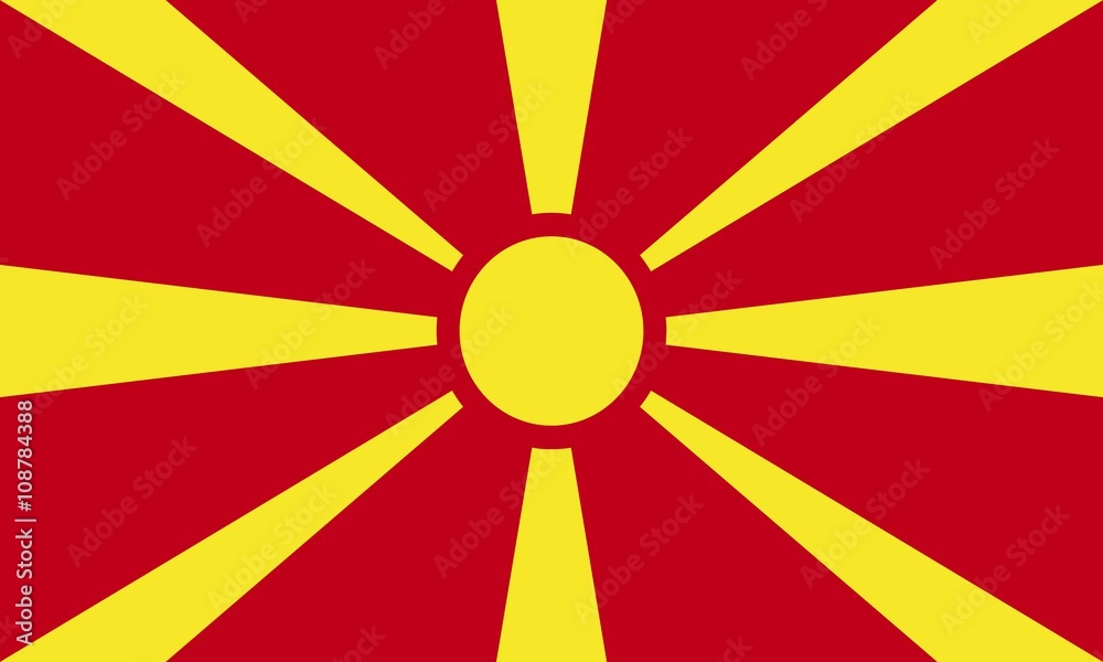 The flag of Macedonia vector graphics The flag of Macedonia vector graphics