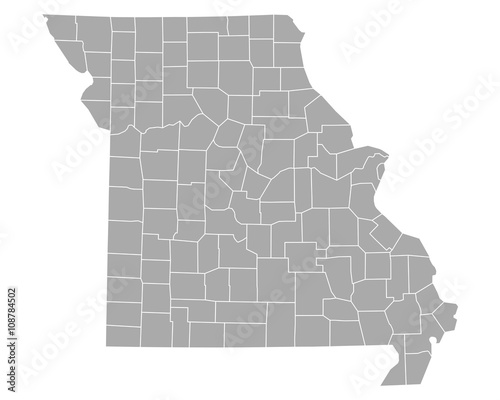 Karte von Missouri photo