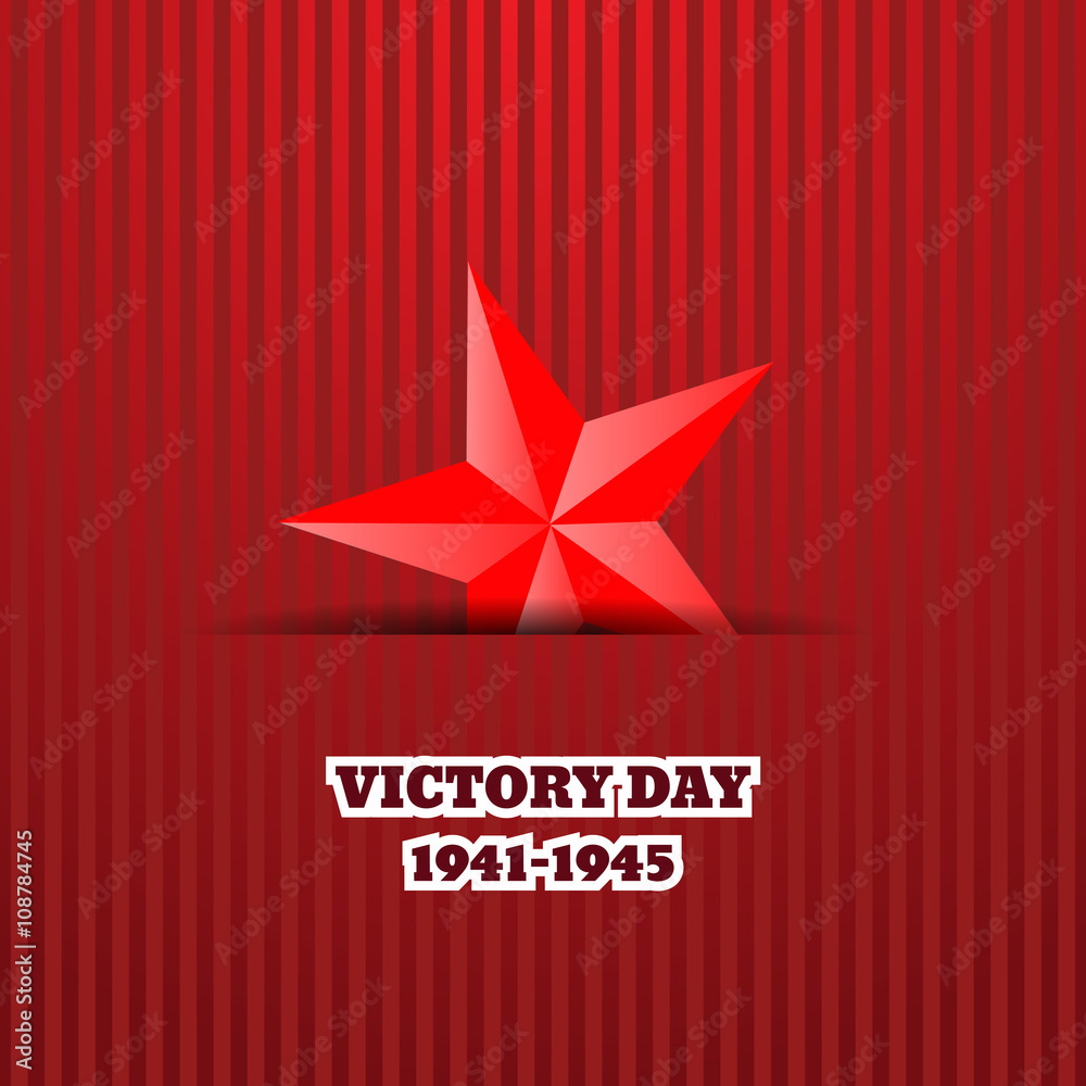 Obraz premium Victory Day with star vector illustration eps 10 background