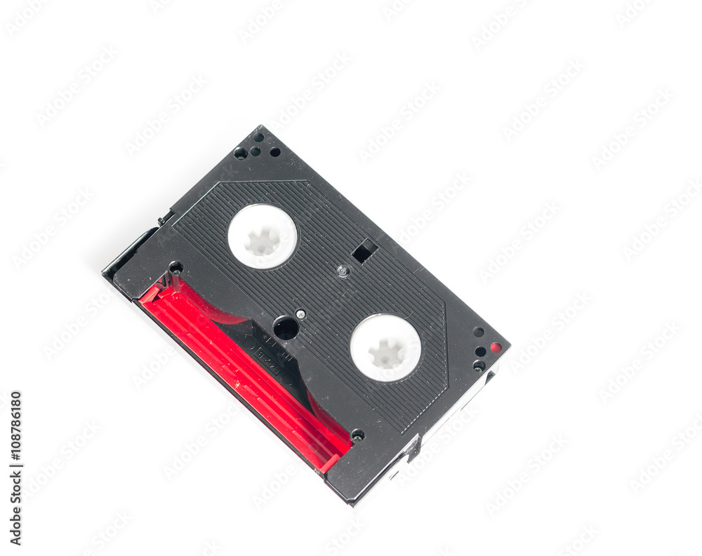 Mini DV cassettes isolated on white background Mini DV cassettes isolated on white background