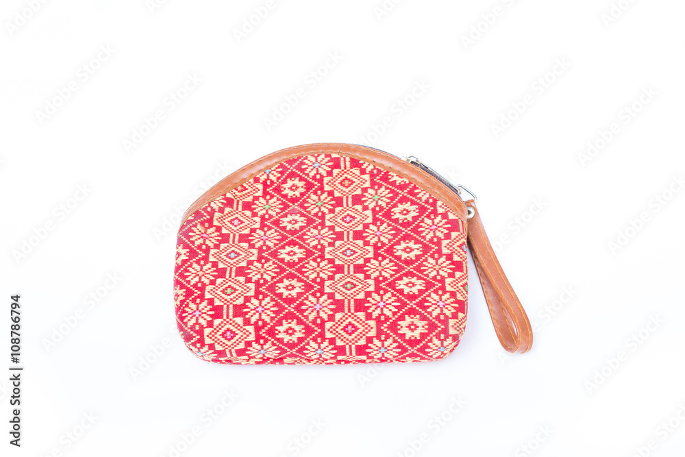 Fabric Handbags ,Bag for cosmetics with a floral pattern Wildflowers - isolated on white background Fabric Handbags ,Bag for cosmetics with a floral pattern Wildflowers - isolated on white background