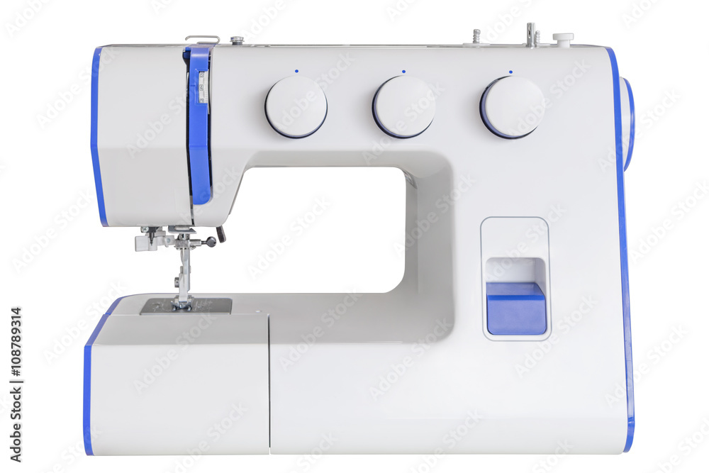 sewing machine isolated on a white background