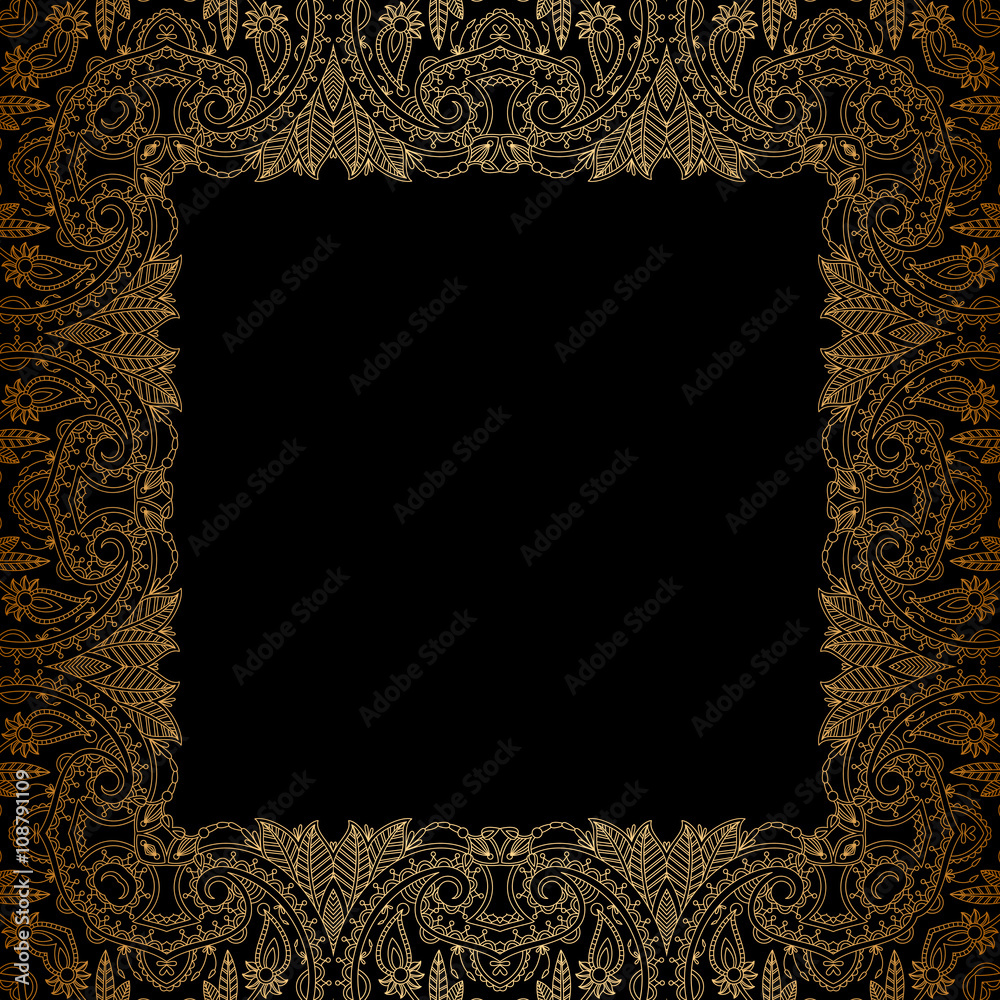 Vector gold ornament. Vector gold ornament.