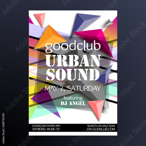 Creative abstract design decorated. Template, Banner or Flyer design for Musical Night Party celebration. Disco night party vector poster template with decorative background