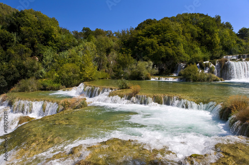 Croatia. Krka National Park. Skradinski Buk waterfall  fragment 