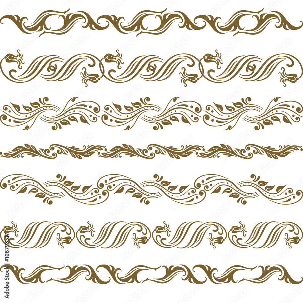 Vector gold ornament. Vector gold ornament.