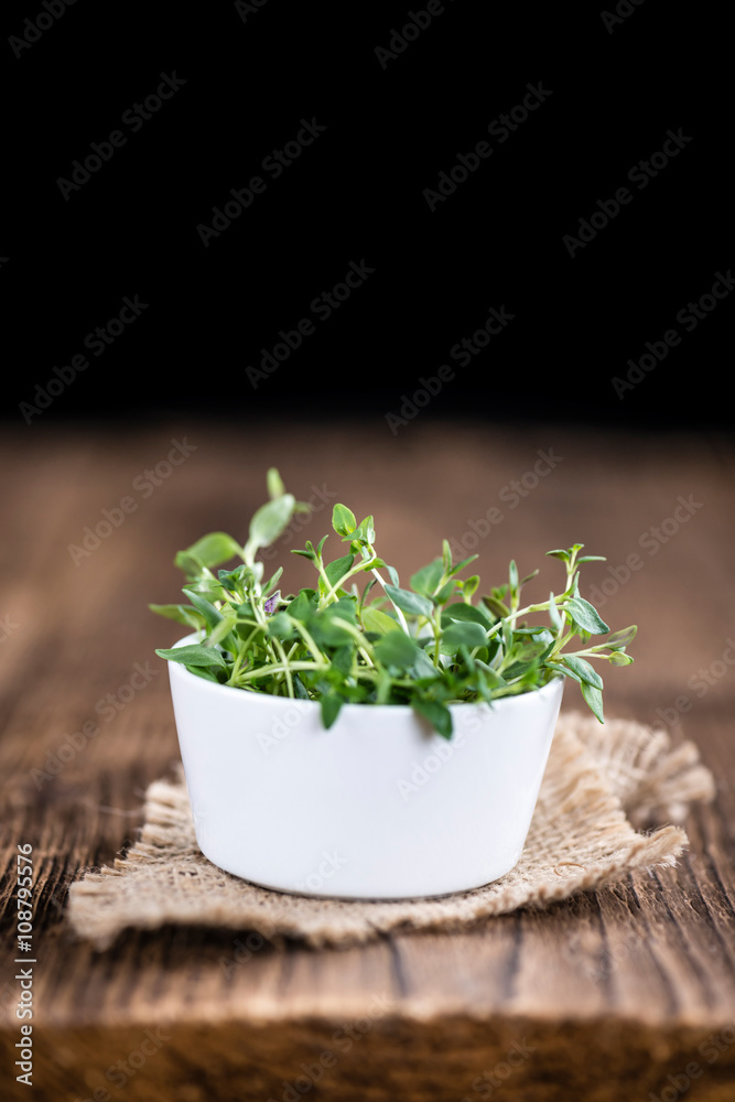 Portion of fresh Thyme Portion of fresh Thyme