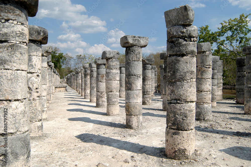 Halle der 1000 Säulen in Chichén Itzá, Mexiko