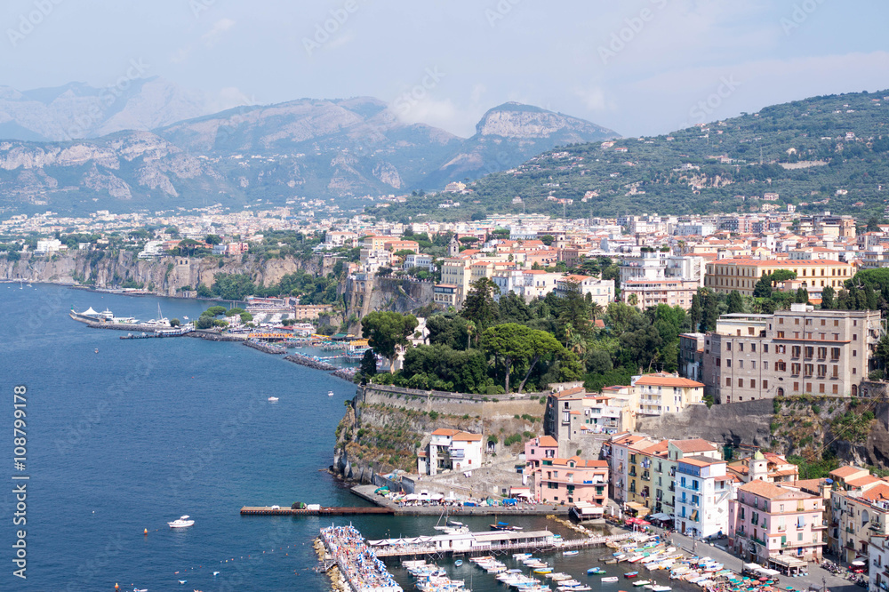 The bay of Sorrento in the summer