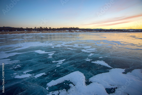 Ice of lake Baikal, Olkhon © Artem