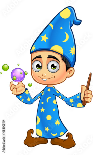 Boy Wizard In Blue