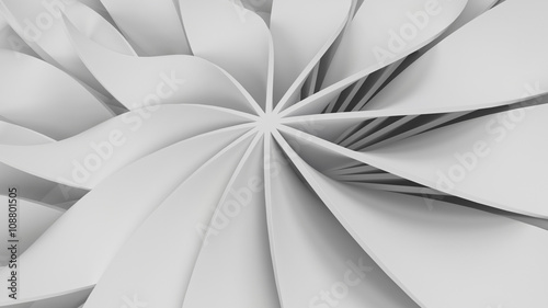 abstract background made of bended and twisted elements