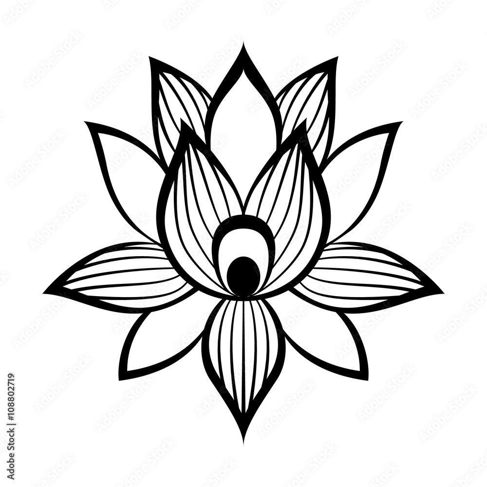 Fototapeta premium Lotus flower sign