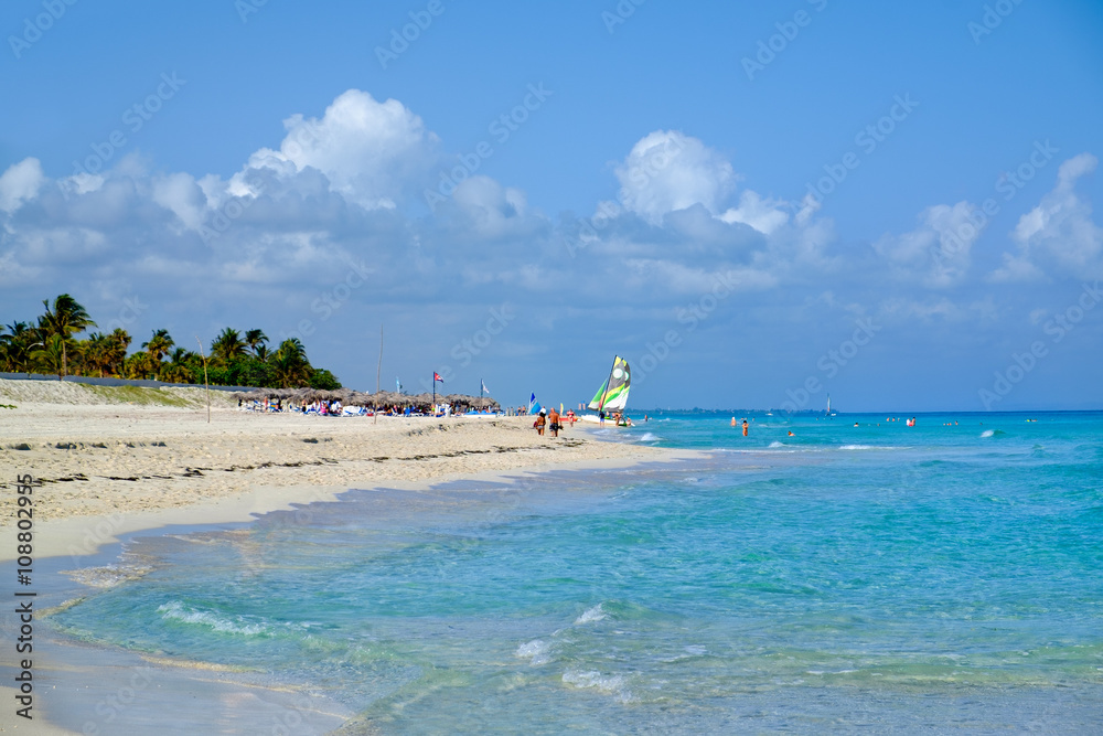 Obraz premium The beautiful beach of Varadero in Cuba