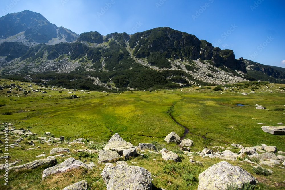 Landscape of the Tooth peak in Pirin Mountain , Bulgaria