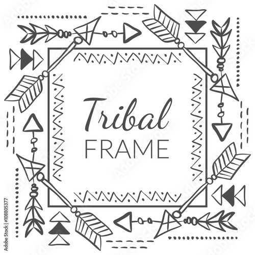 Vector Abstract Tribal Frame