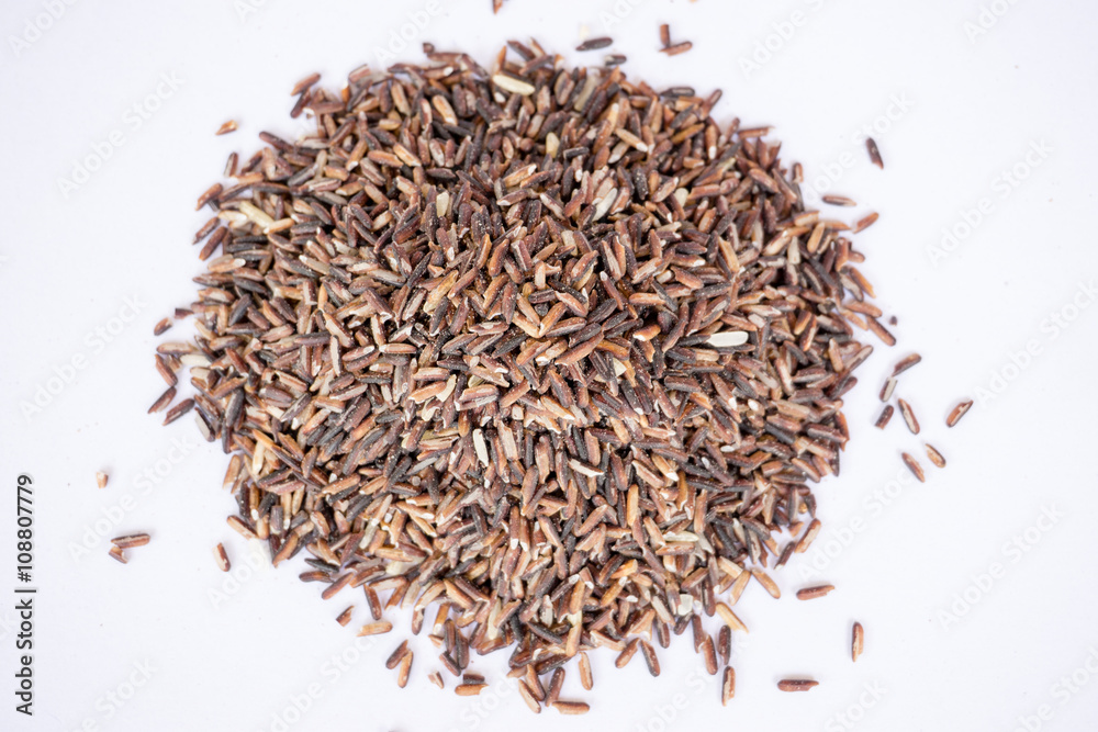 black rice isolated on white background black rice isolated on white background