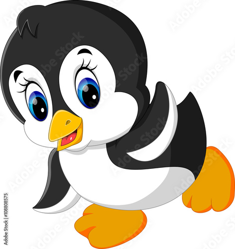 illustration of cute penguin cartoon