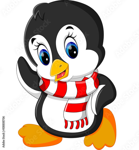 illustration of cute penguin cartoon © hermandesign2015
