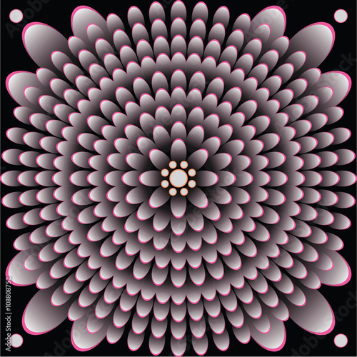 flake flower switching position background