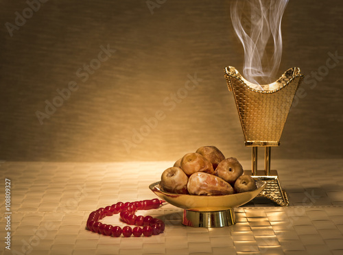 Ramadan dates with censer