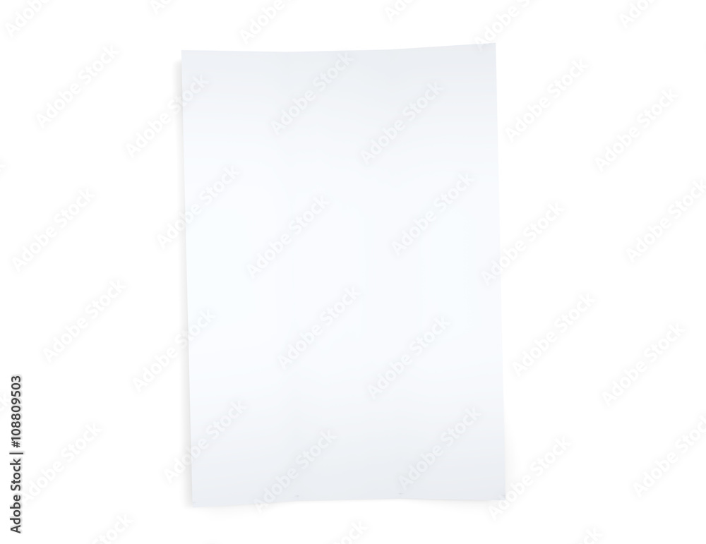 Empty paper sheet Empty paper sheet