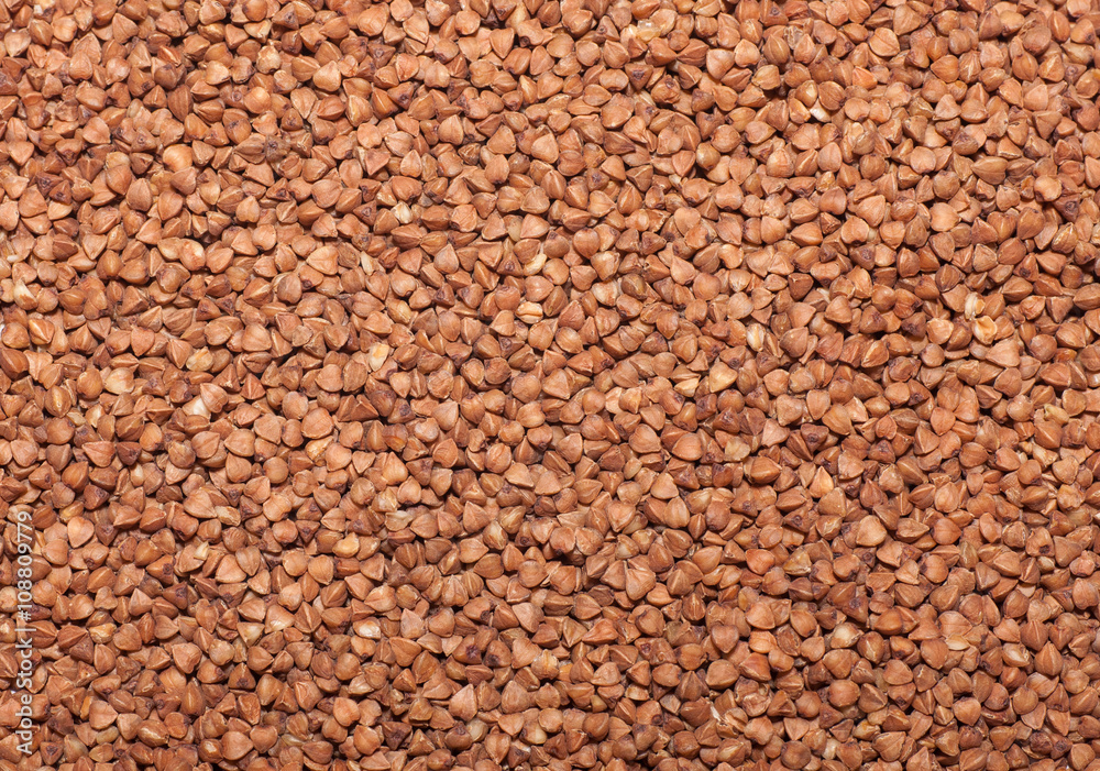 top view of buckwheat corns, grain background top view of buckwheat corns, grain background