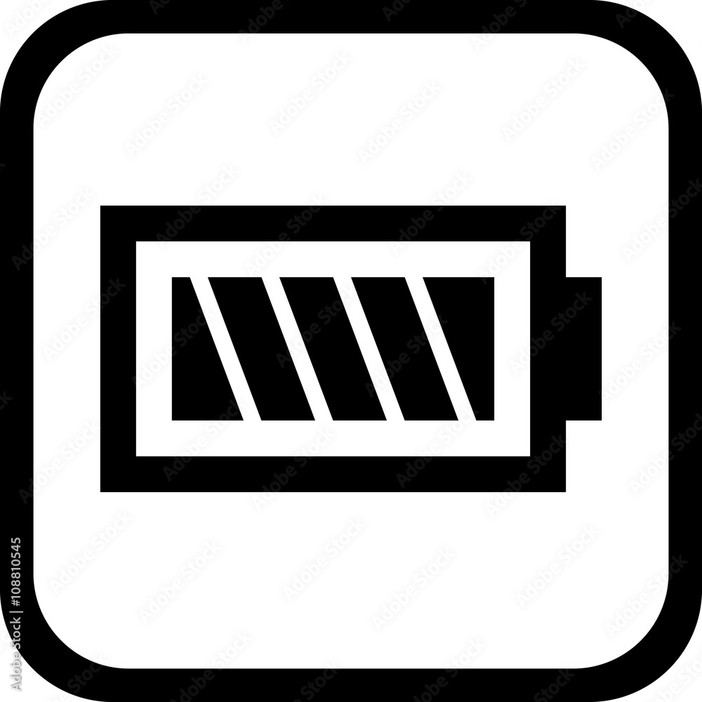 Symbol battery black and white icon - vector, flat design. Eps 10 Symbol battery black and white icon - vector, flat design. Eps 10