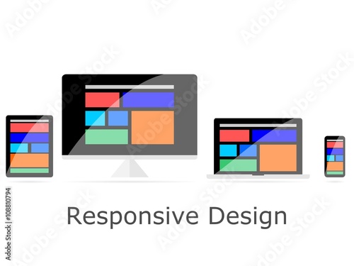 Responsive design sur tablette, ordinateur, portable, smartphone