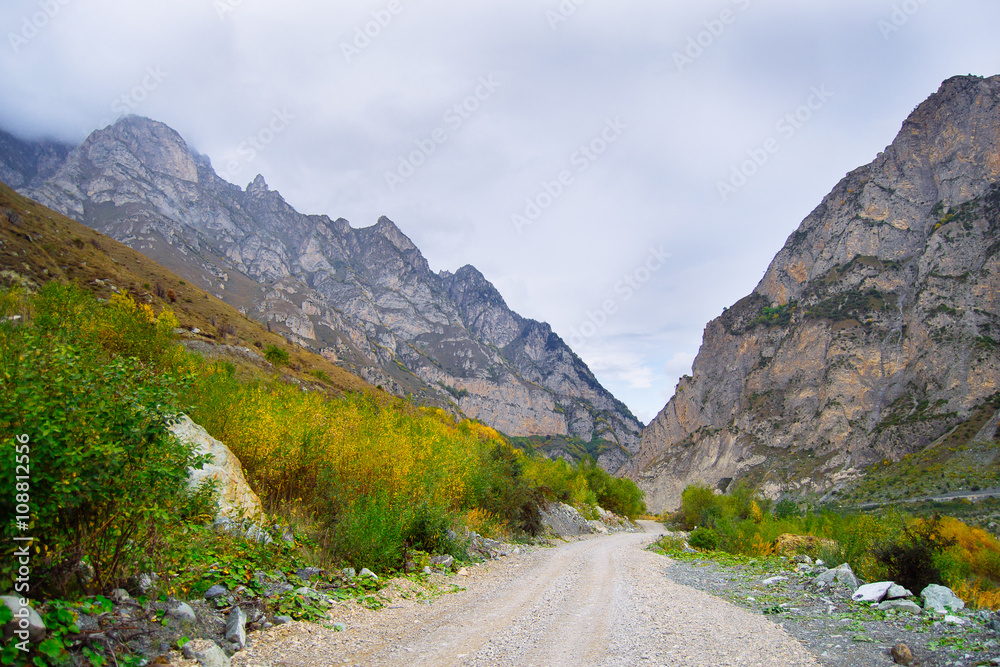 Naklejka premium Beautiful view of mountains in Russia