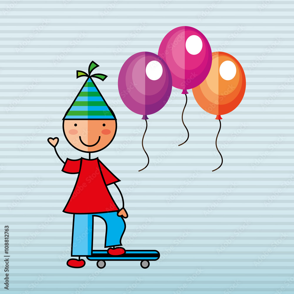 Obraz premium happy children on party design 