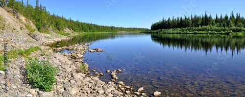 Panorama, the Ural river view. © sergunt