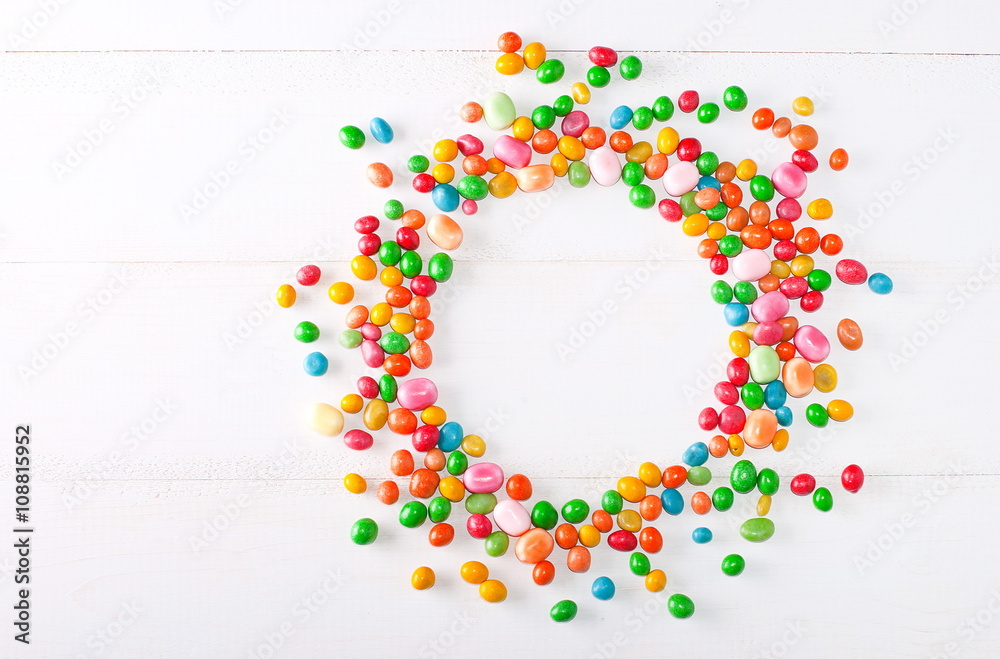 Frame made of sweets Frame made of sweets