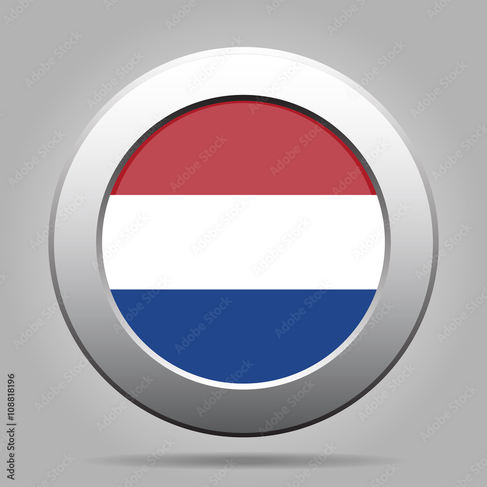metal button with flag of Netherlands metal button with flag of Netherlands