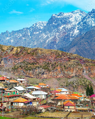 View of  mountains village,...