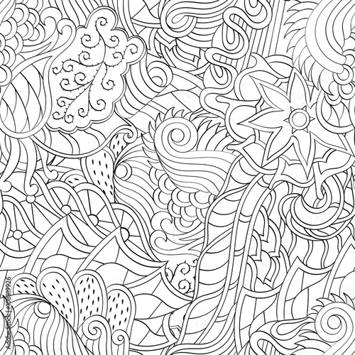 Tracery binary monochrome pattern. Mehendi carpet design. Neat even harmonious calming doodle texture. Also seamless. Indifferent discreet. Ambitious bracing usable, curved doodling mehndi. Vector.