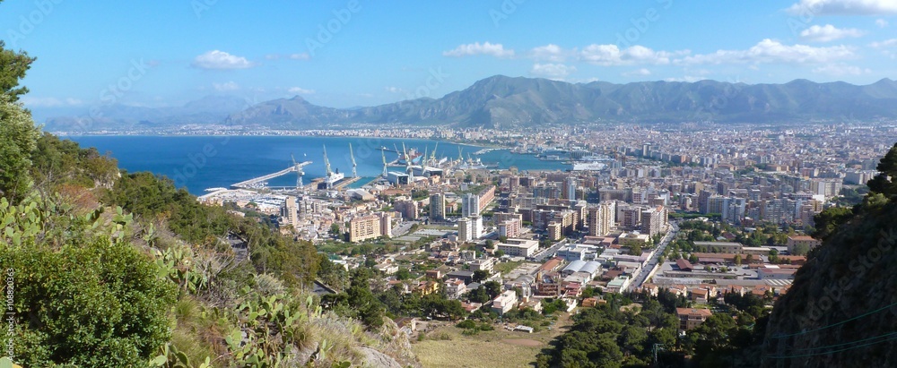 Sicily, Palermo city panoramic view
