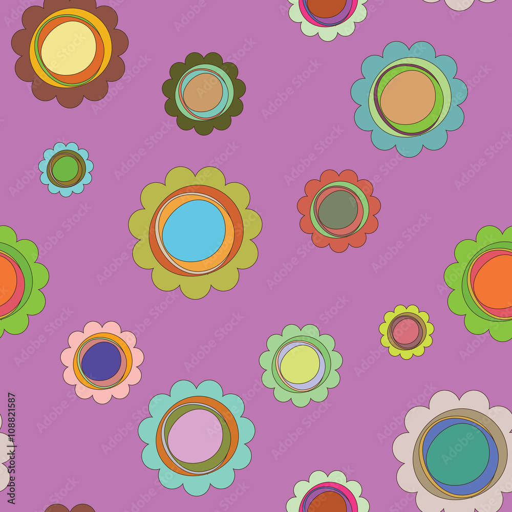 Fototapeta premium pattern of colorful daisies