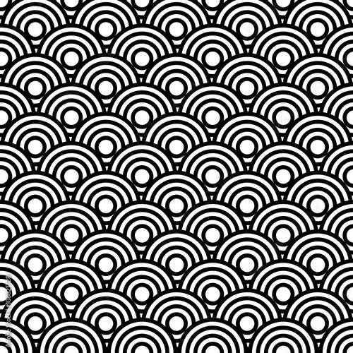 Chinese seamless black and white pattern vector background. Perfect for wallpapers, pattern fills, web page backgrounds, surface textures, textile