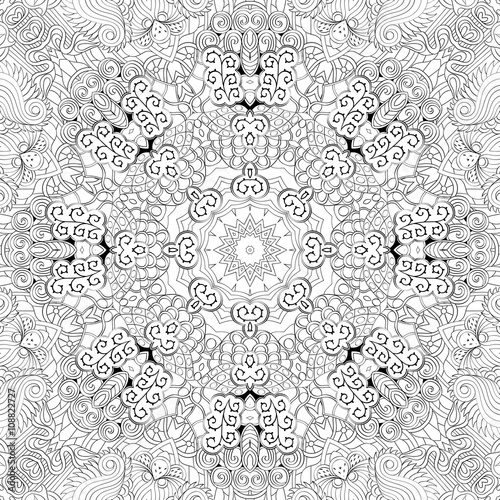 Tracery binary pattern. Mehendi carpet design. Neat even harmonious calming doodle texture. Also seamless. Indifferent discreet. Ambitious bracing usable, curved doodling mehndi. Vector.