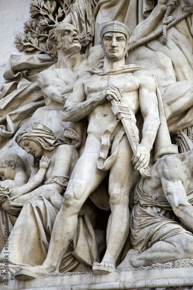 Statue from Arc de Triumph, Paris - France
