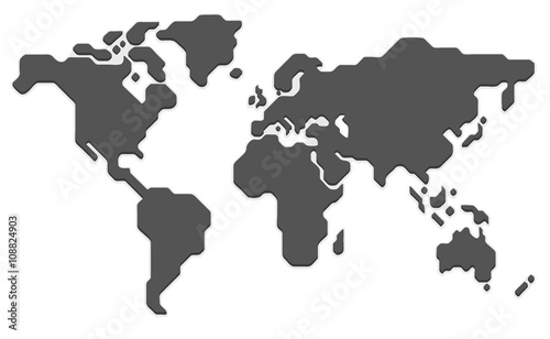 Stylized world map