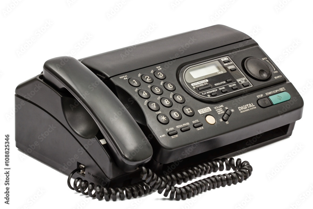 Fax machine isolated on white background Fax machine isolated on white background