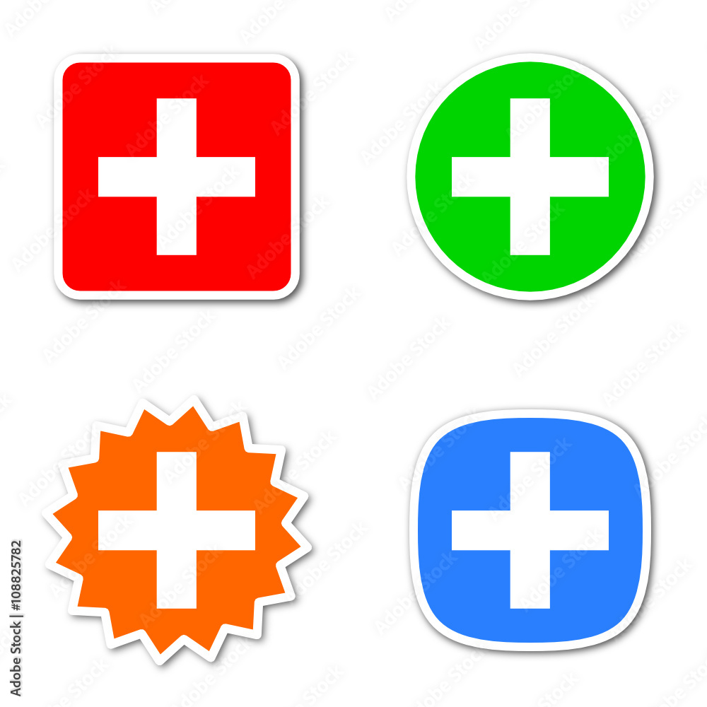 Obraz premium plus colored vector icons set