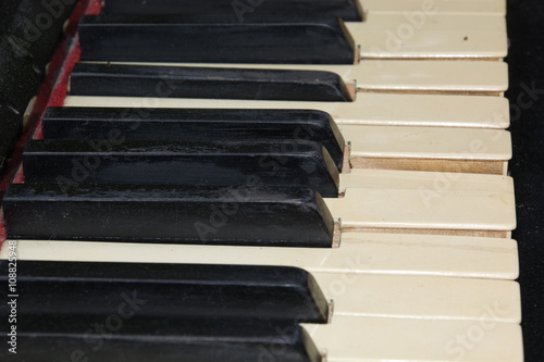 Wallpaper Mural Keyboard, keys of the old broken piano with a vintage feel backg Torontodigital.ca