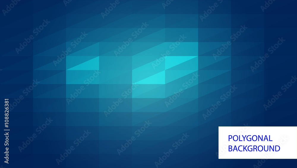 Fototapeta premium Polygonal greeting card mockup